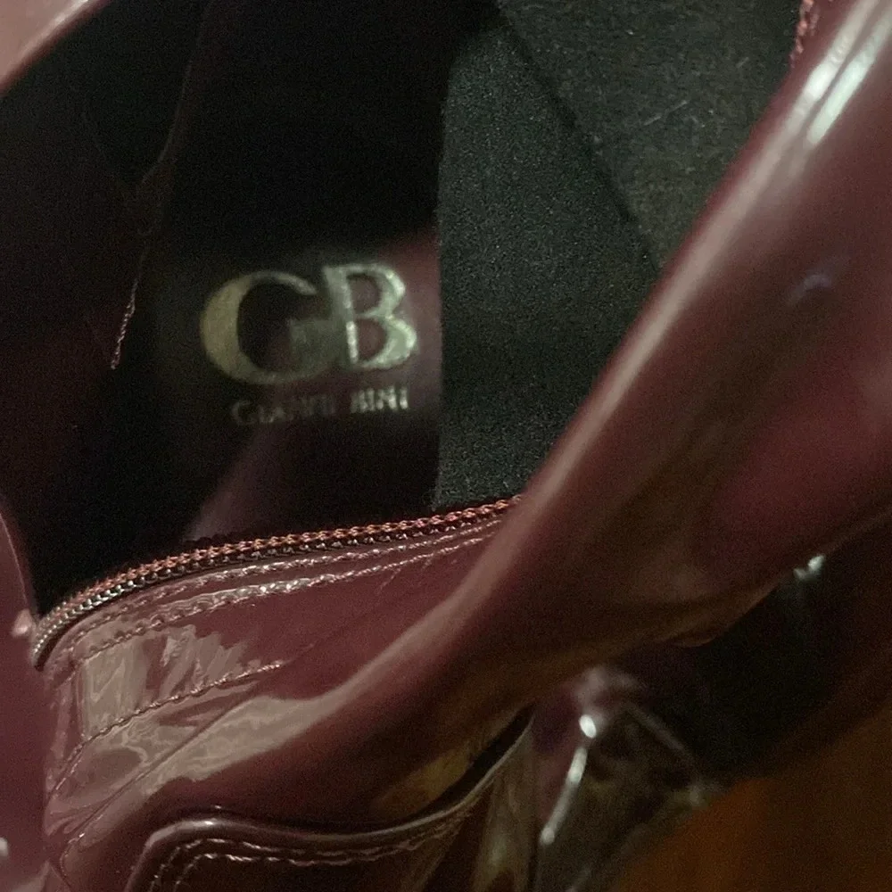 GB Get-Real Patent Platform Over-The-Knee Block Heel Boots Size 7.5